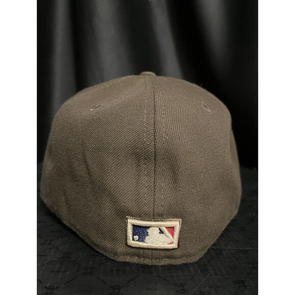 7 3/8 Toronto Blue Jays Fitted Hat Brown Red Navy Blue Musclebird STYLL Mens - Picture 4 of 7